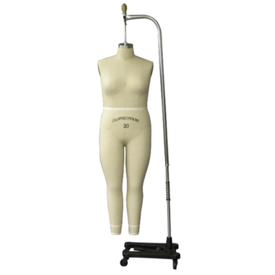 Plus-Size Female Full Body Sewing Dress Form: Size 20