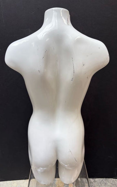 Used Female Mannequin 3/4 Torso - Glossy White