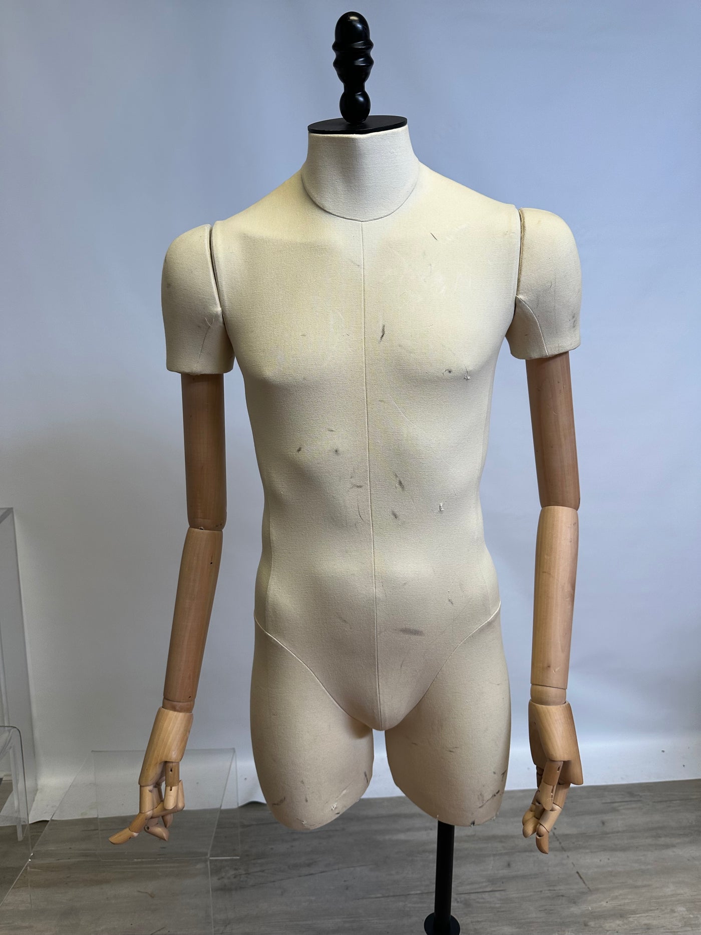 Less than Perfect Used Male Mannequin Dress Form with Bendable Arms