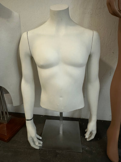 Used male mannequin torso with arms straight down