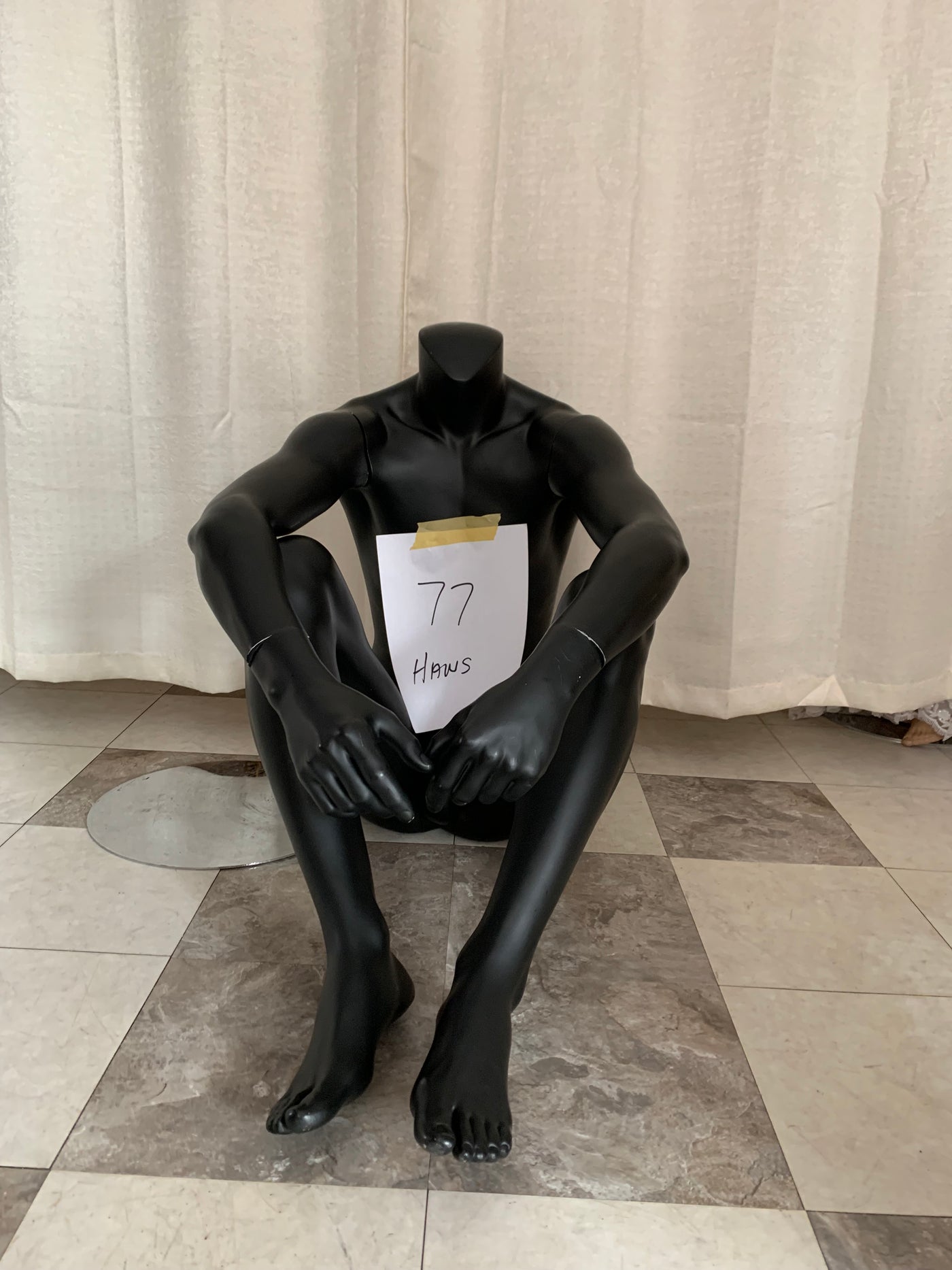 Used Headless Seated Male Mannequin - #77