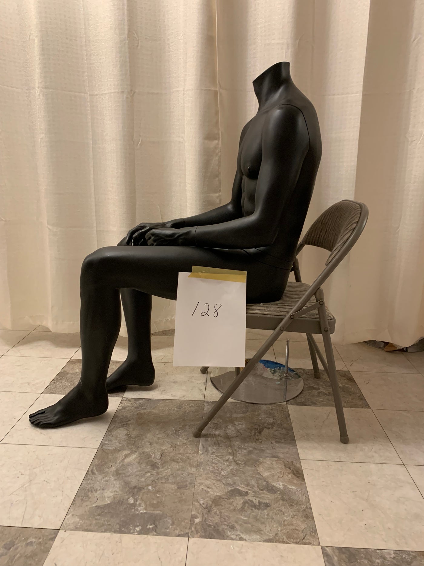 Used Headless Seated Male Mannequin - #128