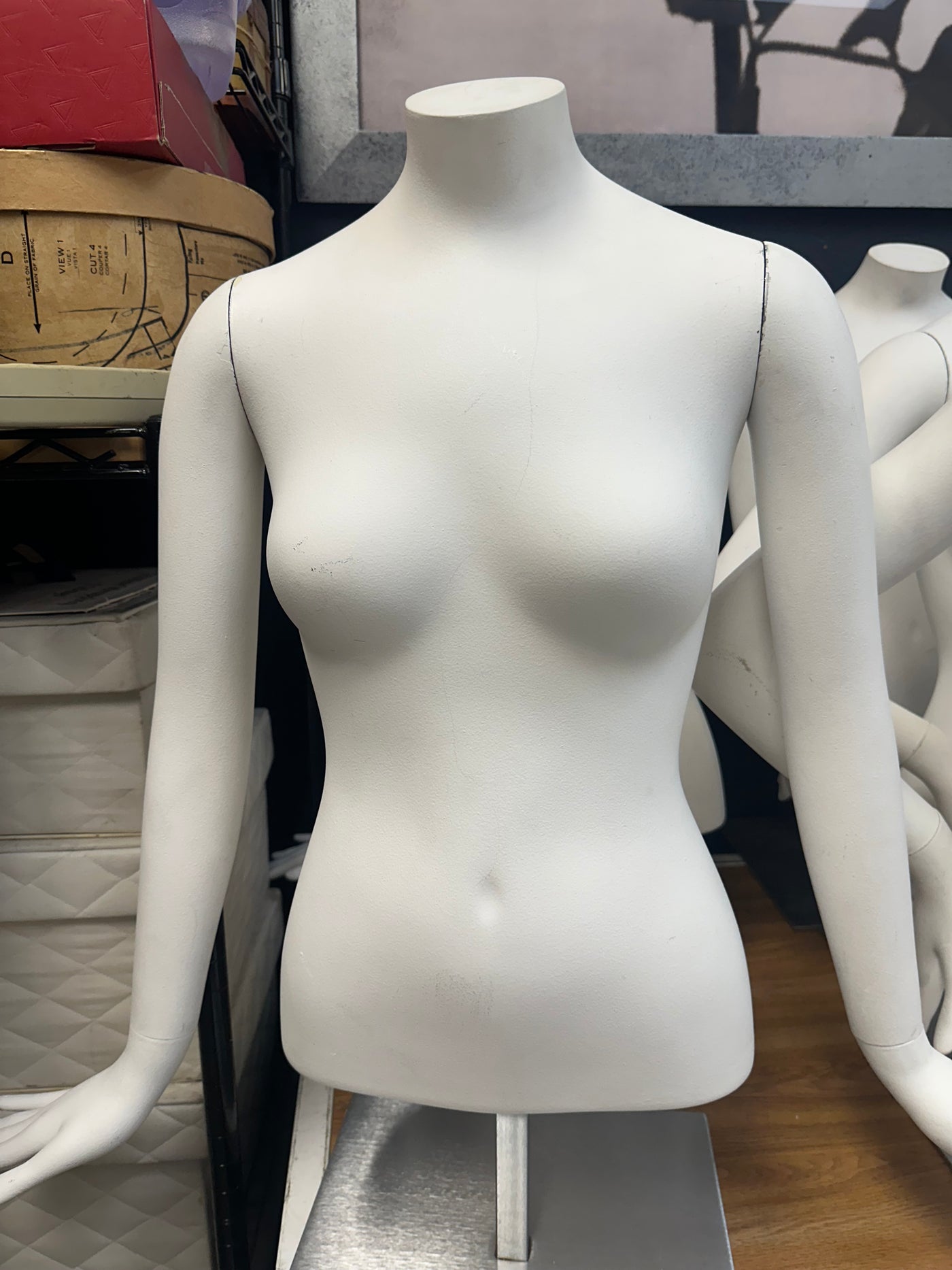 Used female mannequin torso with arms #2 WHITE