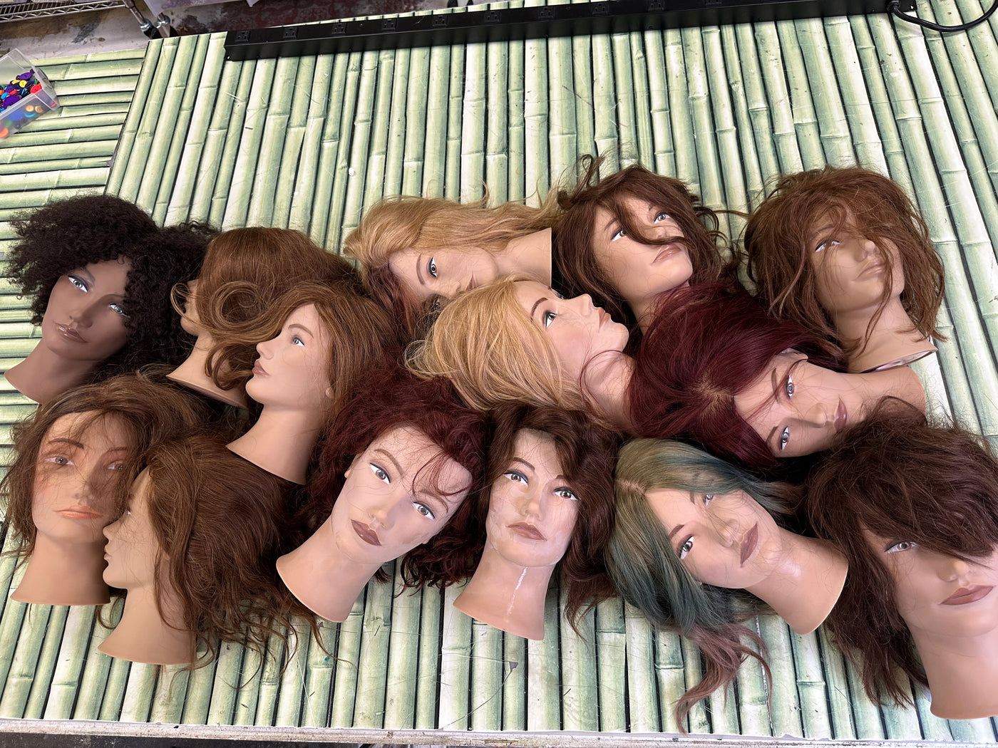 Used Mannequin Cosmetology Heads with Hair -- Pack of 2
