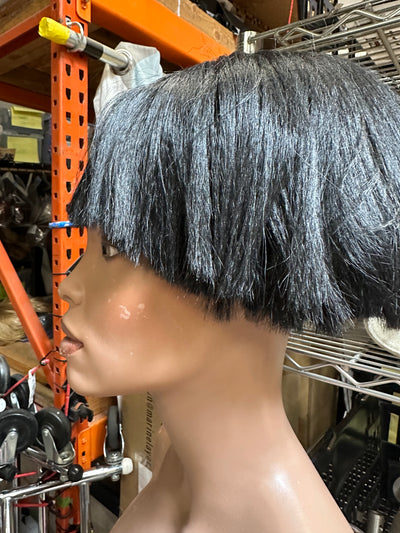 Nearly New Hard Cap Wig- black