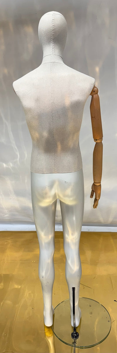 Used Male Mannequin with one Wooden Articulated Arm