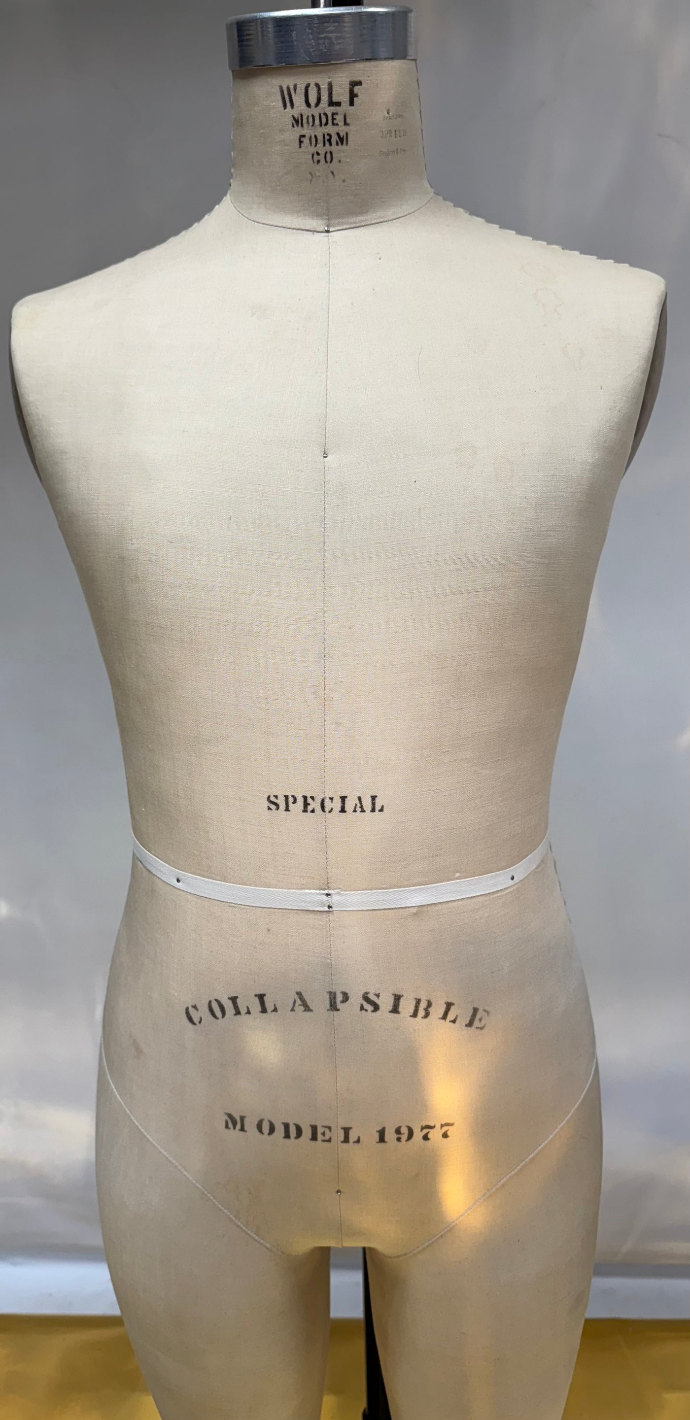 Used Wolf Full Body Dress Form with Collapsible Shoulders- 1977