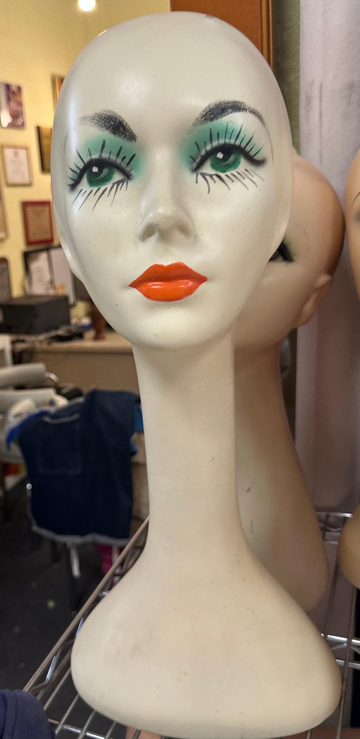 Used Vintage Fiberglass Mannequin Head #6