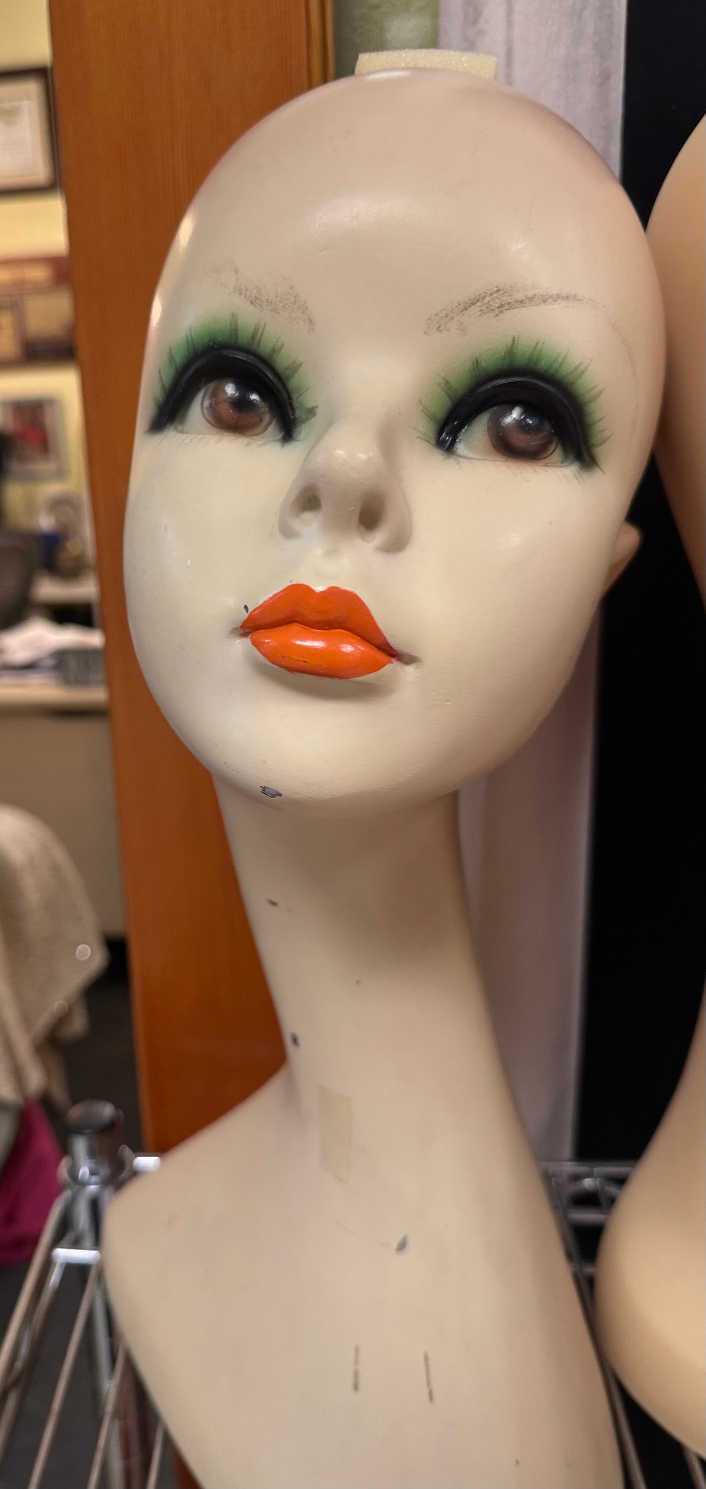 Used Vintage Fiberglass Mannequin Head #7