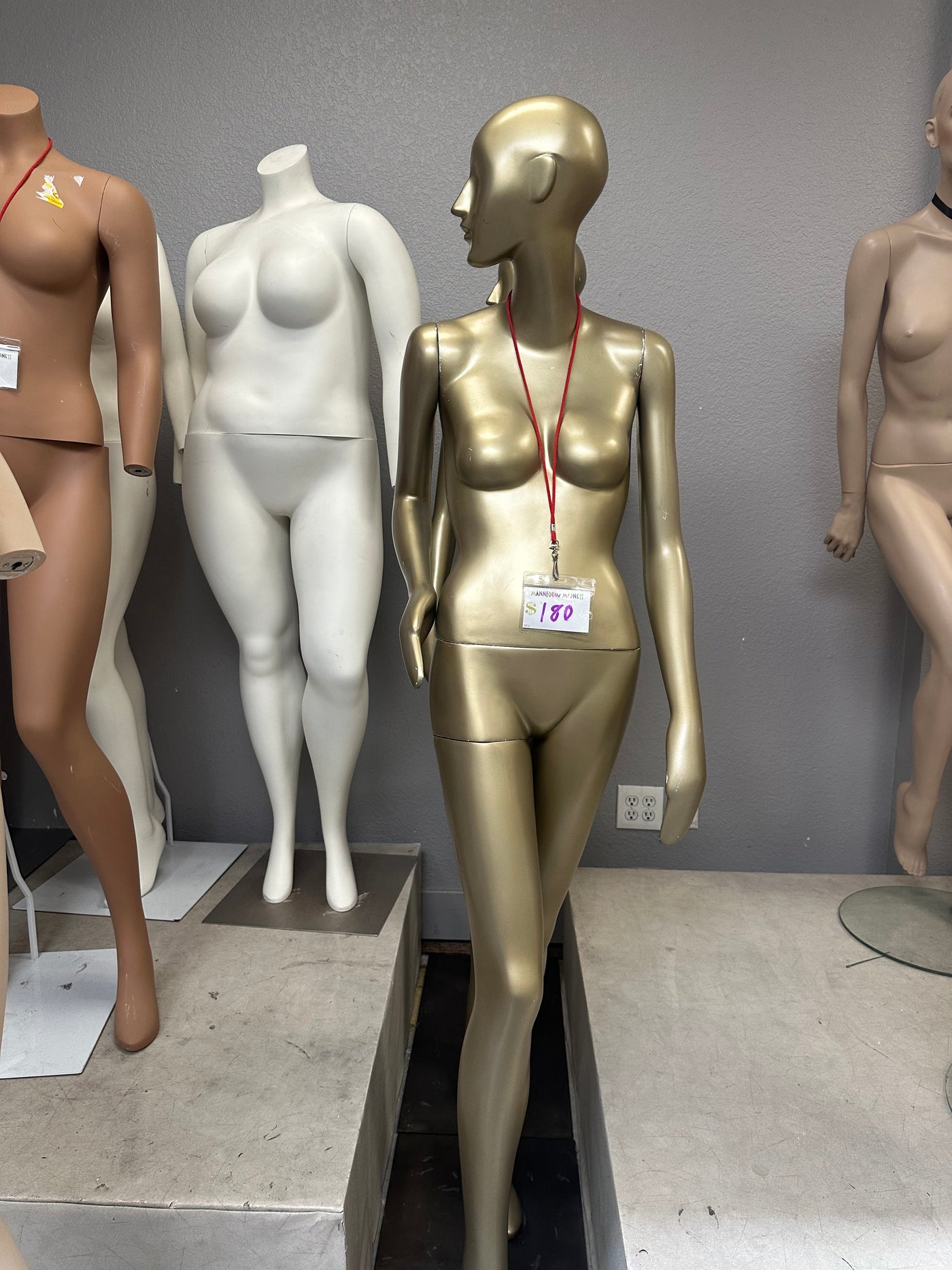 Used Female Ralph Pucci Mannequins Gold Finish