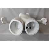 Nearly New Plus-Size Female 3/4 Mannequin Form: With Arms & Stand