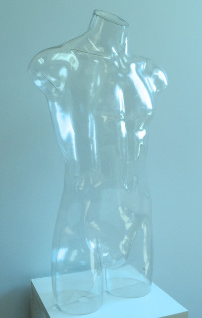 Clear-Invisible Male Half-leg Torso with Shoulder Caps