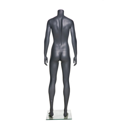 Sports Headless Female Mannequin with Arms at Side 2: Matte Grey