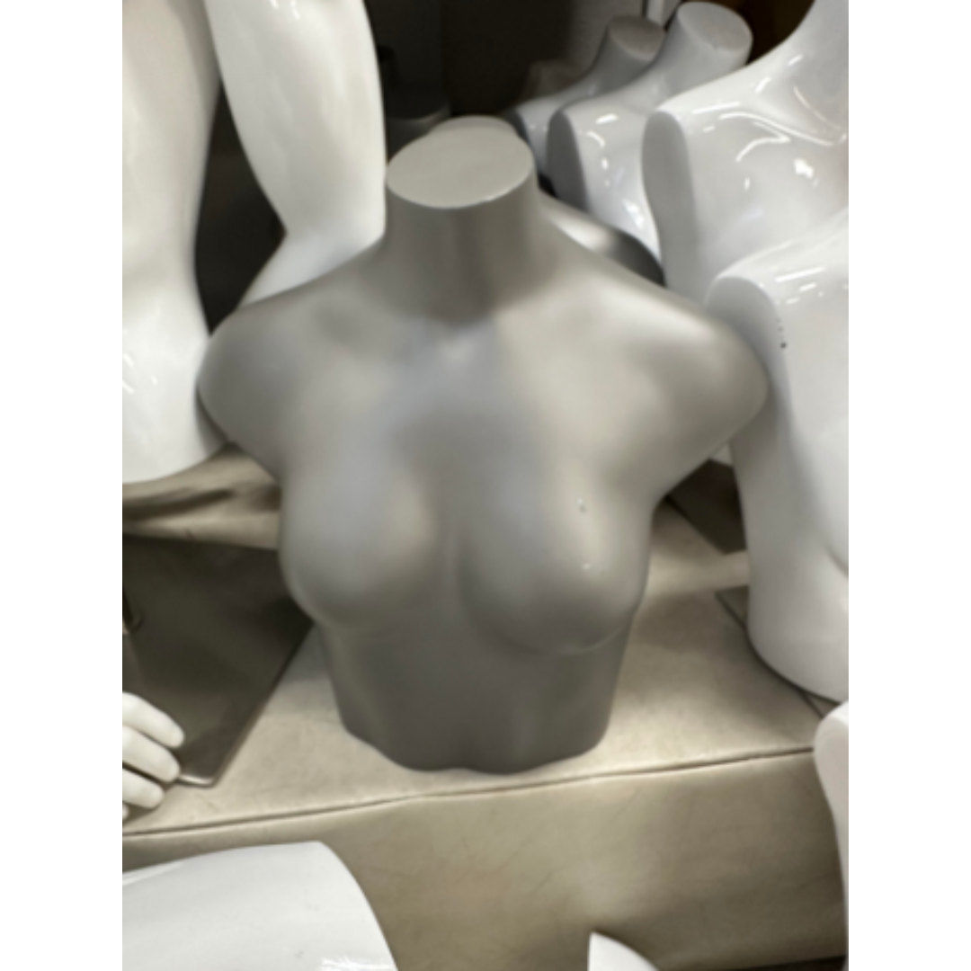 Used Female Mannequin Torso Retro Style - Grey