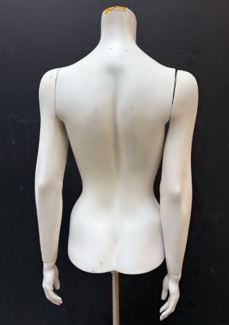 Used female mannequin torso with arms: WHITE