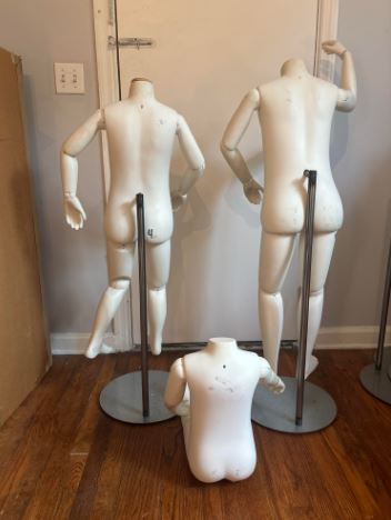 Used Articulated Child Mannequins - 3 piece set