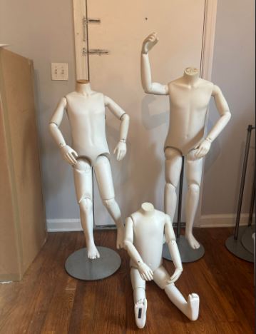 Used Articulated Child Mannequins - 3 piece set