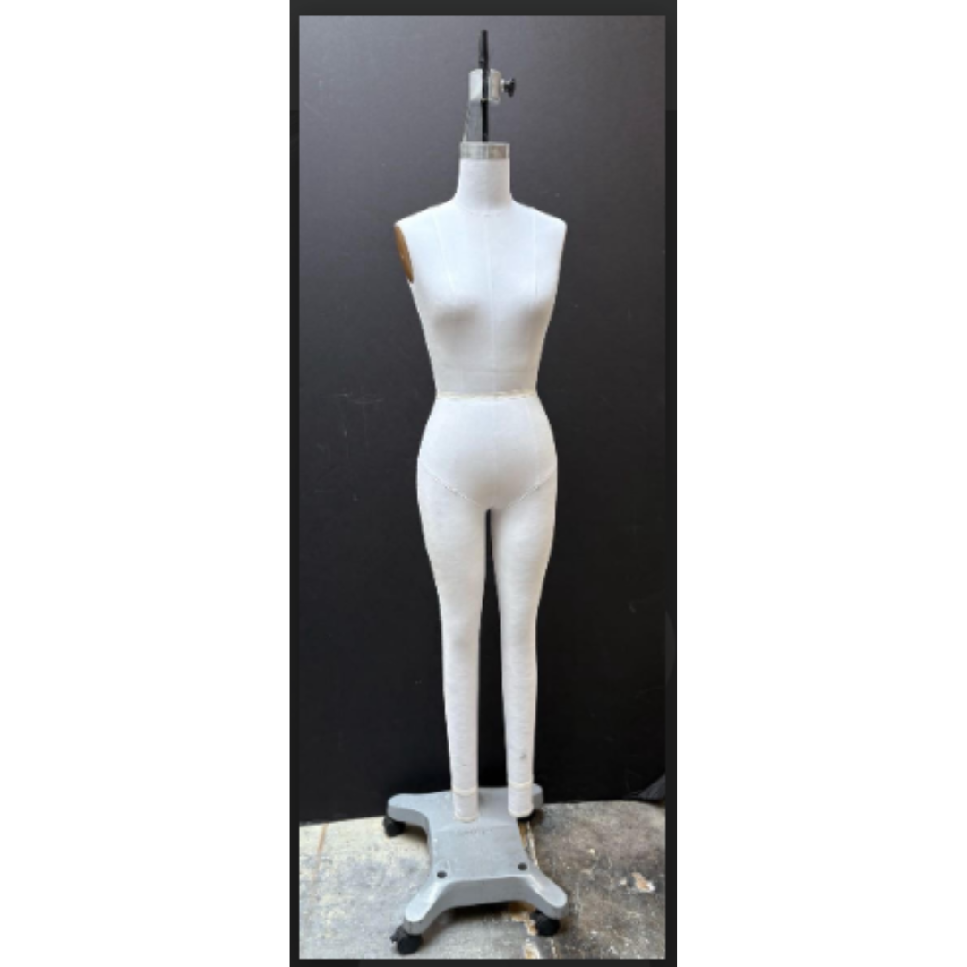 Used Hanging Female Sewing Form with Legs - Size 2/4