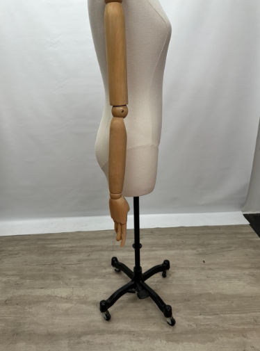 Nearly New  Female Mannequin Dress Form w/Bendable Wood Arms