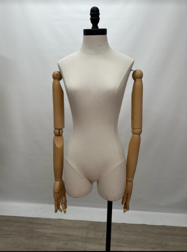 Nearly New  Female Mannequin Dress Form w/Bendable Wood Arms
