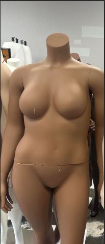 Used Female Plus Size Mannequin - Light Brown