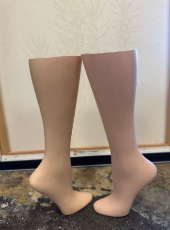 Used female hosiery sock form  - set of 2”