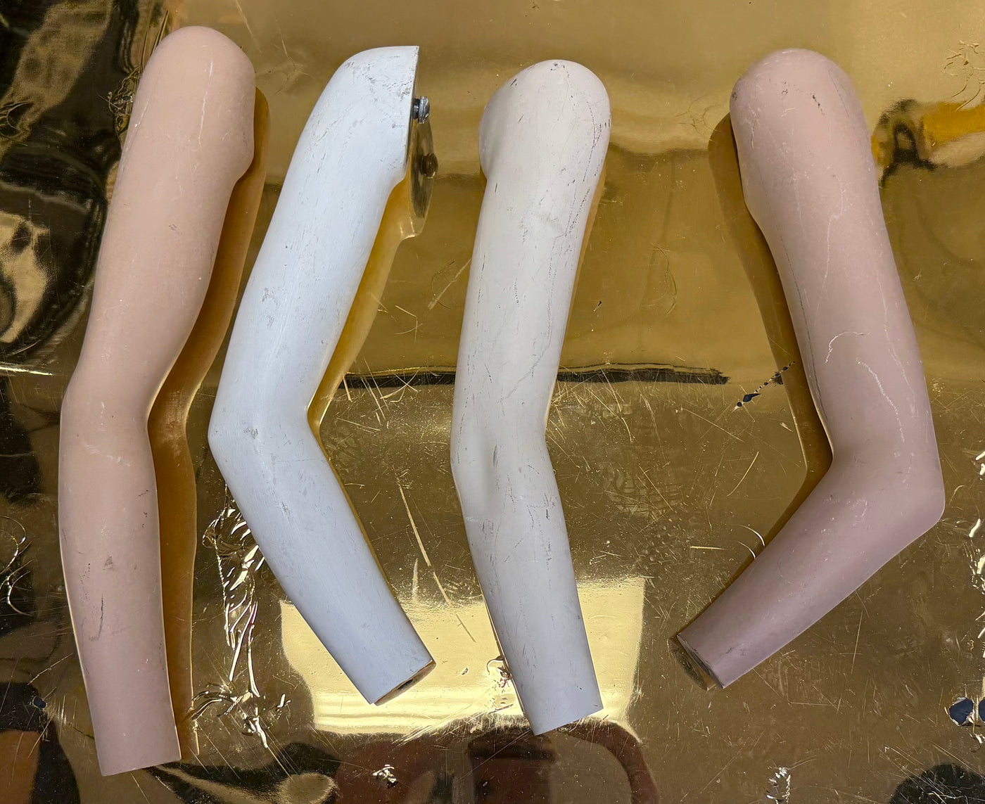 Used Female Mannequin Arms with Missing Hands: Set of 4