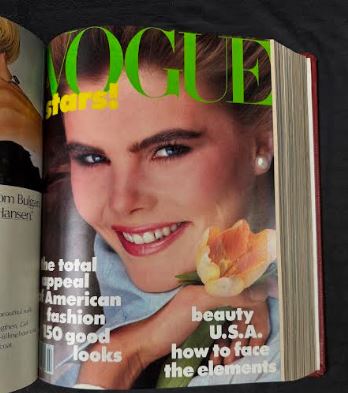 Vintage 1982 Jan-March Vogue Magazine Collection Bound Hardcover book
