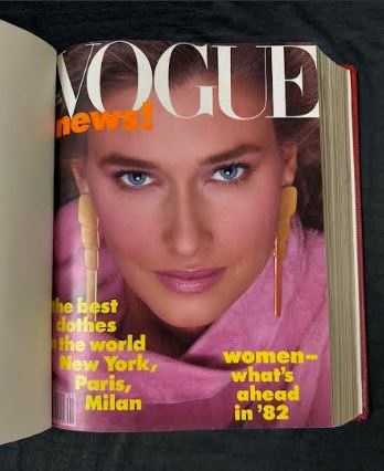 Vintage 1982 Jan-March Vogue Magazine Collection Bound Hardcover book