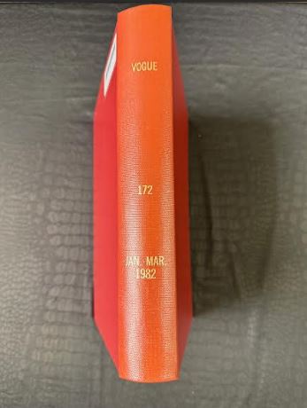 Vintage 1982 Jan-March Vogue Magazine Collection Bound Hardcover book