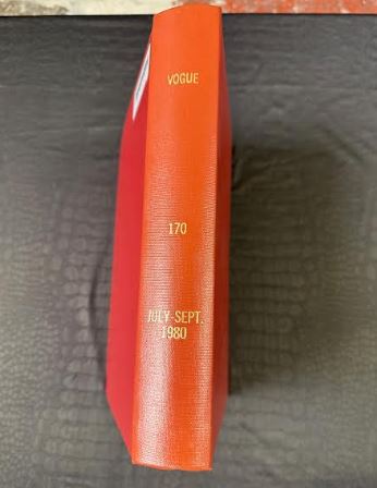 Vintage 1980 July -Sept Vogue Magazine Collection Bound Hardcover book