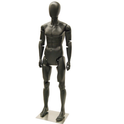 Articulated Egghead Male Mannequin #1: Black