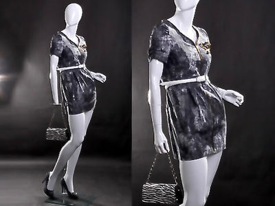 Chloe 8: Female Egghead Mannequin: Glossy White