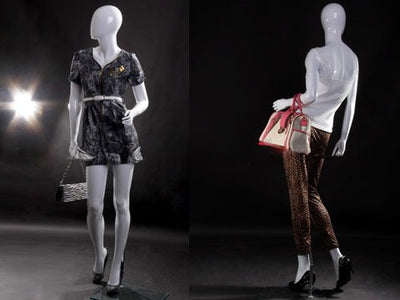 Chloe 8: Female Egghead Mannequin: Glossy White