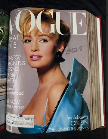 Vintage 1986 (Oct-Dec)  Vogue Magazine Collection Bound Hardcover book