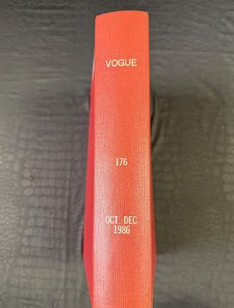 Vintage 1986 (Oct-Dec)  Vogue Magazine Collection Bound Hardcover book