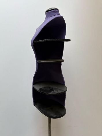 Used Female Dress Form with Shelf - Purple