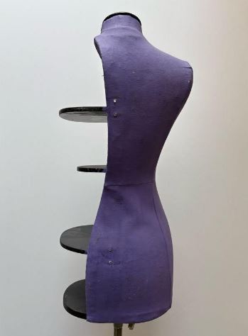 Used Female Dress Form with Shelf - Purple