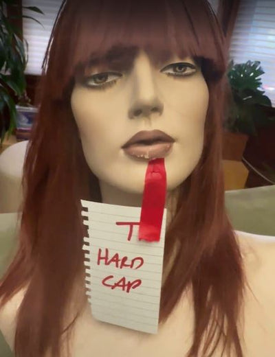 Nearly New Hard Cap Wig- Auburn with Bangs