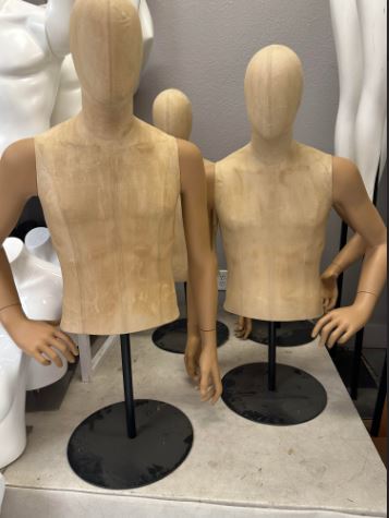 Used male mannequin torso with a head