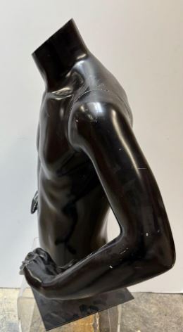 Used male mannequin torso with arms: Black