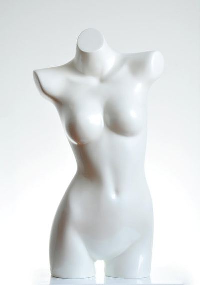 Headless Female Mannequin Torso: Pearl White