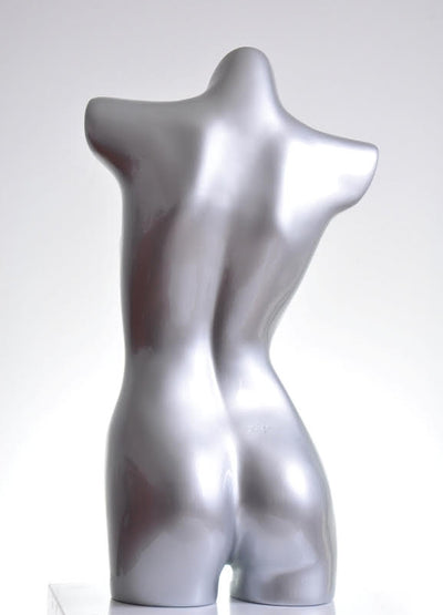 Headless Female Mannequin Torso: Silver