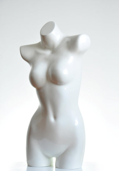 Headless Female Mannequin Torso: Pearl White