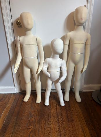 Used Bendable Child Size Mannequins - 3 piece set