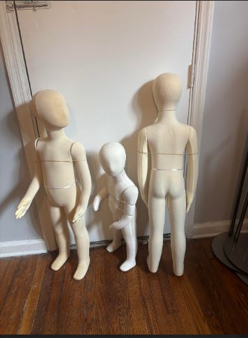 Used Bendable Child Size Mannequins - 3 piece set