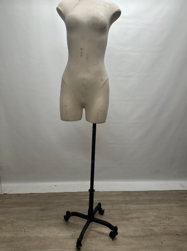 Used Female Dress Form  On Stand with Wheels