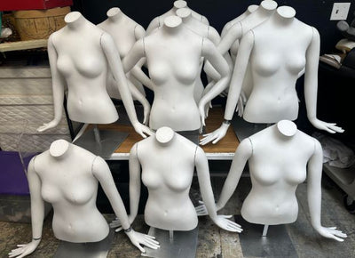 Used female mannequin torso with arms #2 WHITE