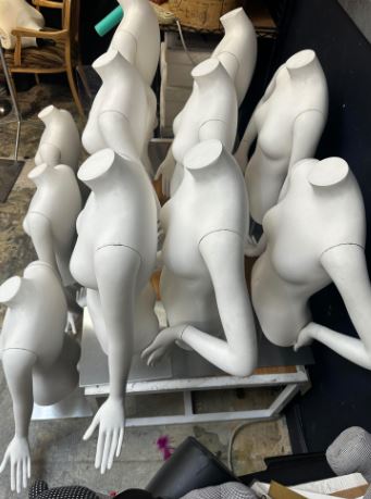 Used female mannequin torso with arms #2 WHITE