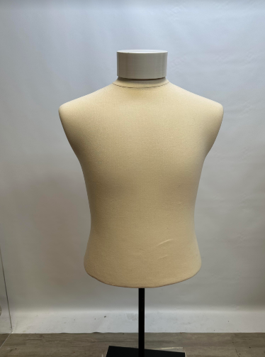 Used Male Dress Form - Cream Colored Jersey